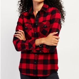 Roots Park Plaid Shirt Red Black